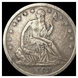 1862-S Silver Seated Liberty Half Dollar  LIGHTLY