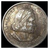 1893 Silver Columbian Expo Half Dollar NEARLY  UN