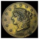 1839 Braided Hair Large Cent NEARLY UNCIRCULATED