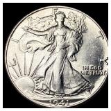 1941-S Silver Half Dollar Walking Liberty UNCIRC