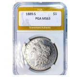 1889-S Morgan Silver Dollar PGA MS63