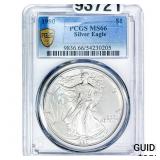 1990 Silver Eagle PCGS MS66