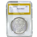 1888-S Morgan Silver Dollar PGA MS63