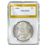 1886 Morgan Silver Dollar PGA MS65