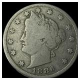 1886 Liberty Head Nickel LIGHTLY CIRCULATED