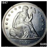 1847 Seated Liberty Dollar CHOICE AU