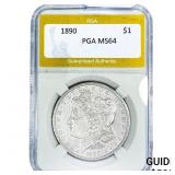 1890 Morgan Silver Dollar PGA MS64