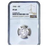 1960 Roosevelt Dime NGC PF69