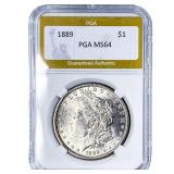 1889 Morgan Silver Dollar PGA MS64