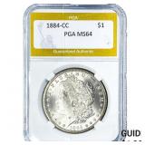 1884-CC Morgan Silver Dollar PGA MS64