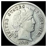 1903-S Silver Barber Dime NEARLY UNCIRCULATED NEA