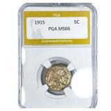 1915 Buffalo Nickel PGA MS66