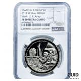 2018-W WWI-U.S. Army Silver Medal NGC PR69