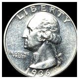1936-S Silver Washington Quarter UNCIRCULATED UNC