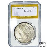 1935-S Silver Peace Dollar PGA MS63
