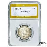 1915-D Barber Quarter PGA MS64