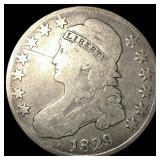 1829 Capped Bust Half Dollar LIGHTLY  CIRCULATED