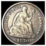 1870 Seated Liberty Half Dime NEARLY  UNCIRCULATE