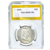 1949 Franklin Half Dollar PGA MS66 FBL