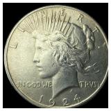 1924 Silver Peace Dollar CHOICE BU