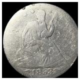 1853 Arrows/Rays Seated Liberty Half Dollar  NICE