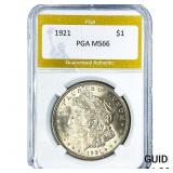 1921 Morgan Silver Dollar PGA MS66