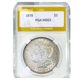 1878 Morgan Silver Dollar PGA MS63