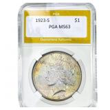 1923-S Silver Peace Dollar PGA MS63