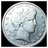 1893-S Silver Barber Half Dollar HIGH GRADE HIGH