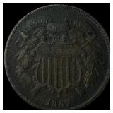 1867 Two-Cent Piece LIGHTLY CIRCULATED