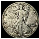 1916 Walking Liberty Half Dollar LIGHTLY  CIRCULA