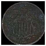 1868 Shield Nickel NICELY CIRCULATED