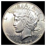 1928-S Silver Peace Dollar CLOSELY  UNCIRCULATED
