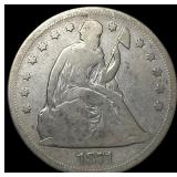 1871 Silver Seated Liberty Dollar NICELY CIRCULA