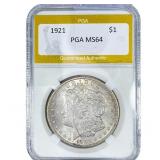 1921 Morgan Silver Dollar PGA MS64