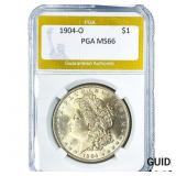 1904-O Morgan Silver Dollar PGA MS66
