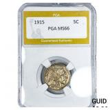 1915 Buffalo Nickel PGA MS66