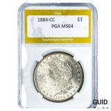 1884-CC Morgan Silver Dollar PGA MS64