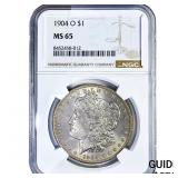 1904-O Morgan Silver Dollar NGC MS65