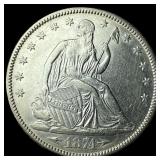 1874 Arrows Seated Liberty Half Dollar UNCIRCULATE