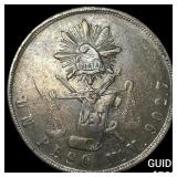 1872MoM Mexico Silver 1 Peso .786oz ASW
