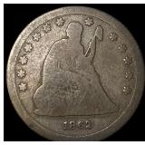 1862 Seated Liberty Quarter NEARLY  UNCIRCULATED