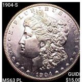 1904-S Morgan Silver Dollar CHOICE BU PL