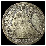 1839 Silver Seated Liberty Half Dime NICELY CIRC