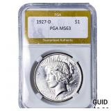 1927-D Silver Peace Dollar PGA MS63