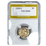 1938-D Buffalo Nickel PGA MS66