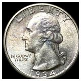 1934 Silver Washington Quarter UNCIRCULATED UNCIR