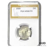 1920 Standing Liberty Quarter PGA MS66 FH