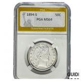 1894-S Barber Half Dollar PGA MS64