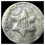1853 Silver Three-Cent Piece NICELY CIRCULATED N